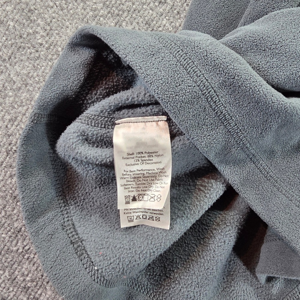 Eddie Bauer Mens Gray Fleece Quarter Zip Pullover Sweater Size M First Ascent - Picture 5 of 8